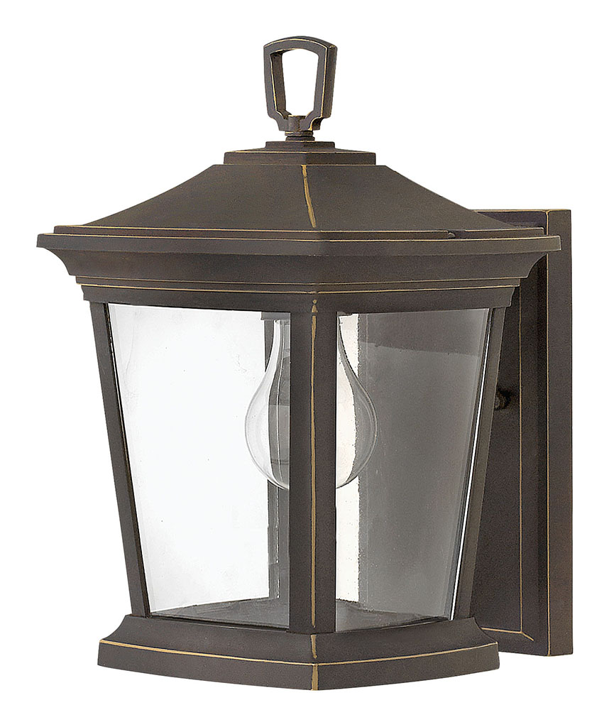Photos - Floodlight / Street Light Hinkley Lighting 2368 Bromley Single Light 11-3/4" Tall Outdoor Wall Sconce with Clear Glass Shade Oil Rubbed Bronze Outdoor 