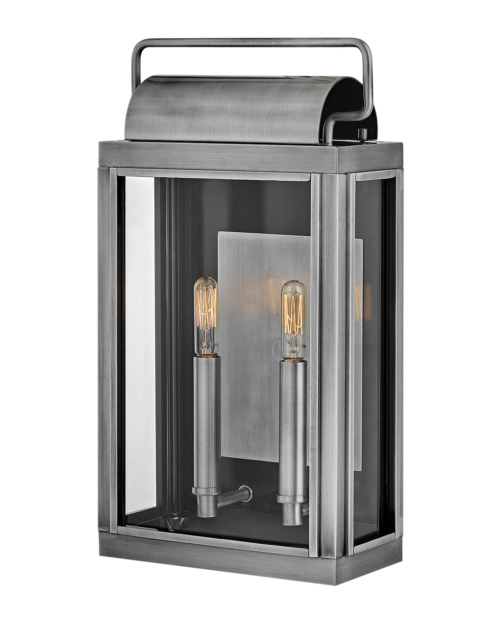 Photos - Floodlight / Street Light Hinkley Lighting 2844 Sag Harbor 2 Light 17" Tall Outdoor Wall Sconce Antique Brushed Aluminum Outdoor Lighting Wall Sconces 