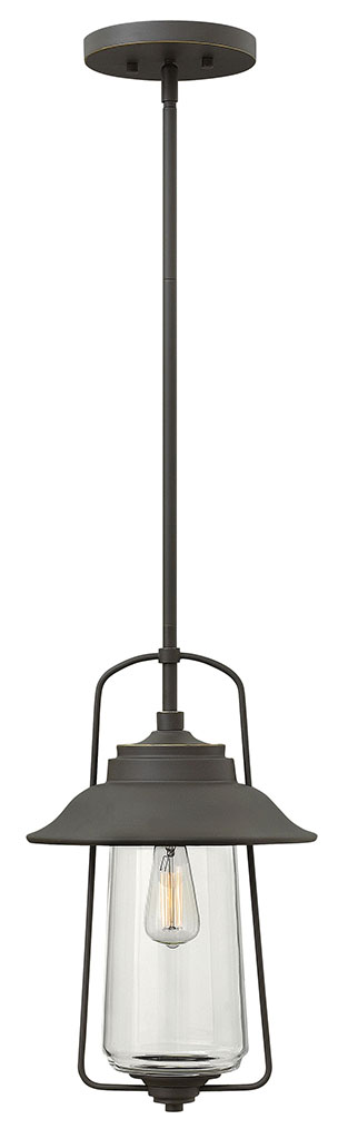 Photos - Floodlight / Street Light Hinkley Lighting 2862 1 Light Outdoor Lantern Pendant from the Belden Place Collection Oil Rubbed Bronze Outdoor Lighting Pe 