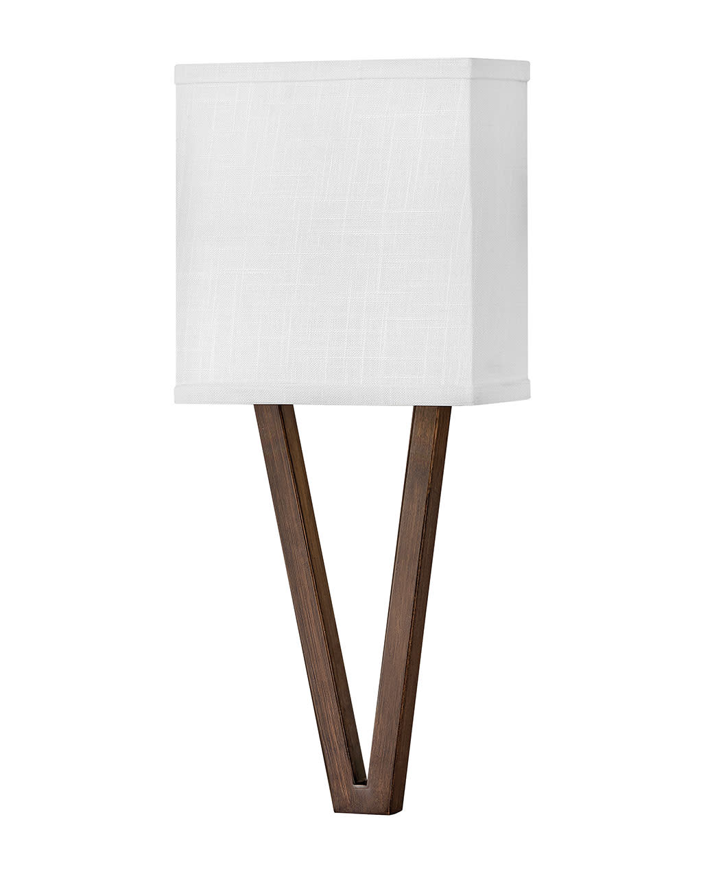 Photos - Chandelier / Lamp Hinkley Lighting 41502 Vector 8" Wide Galerie Integrated LED Wall Sconce with Off White Linen Shade Walnut Indoor Lighting W 