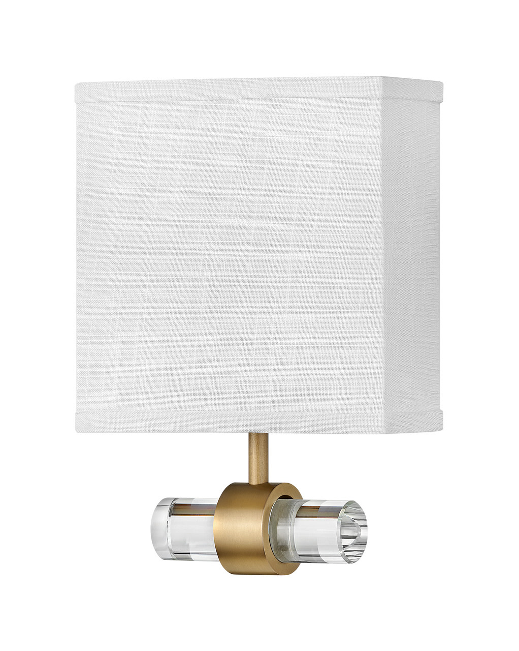 Photos - Chandelier / Lamp Hinkley Lighting 41602 Luster 8" Wide Galerie Integrated LED Wall Sconce with Off White Linen Shade Heritage Brass Indoor Li 