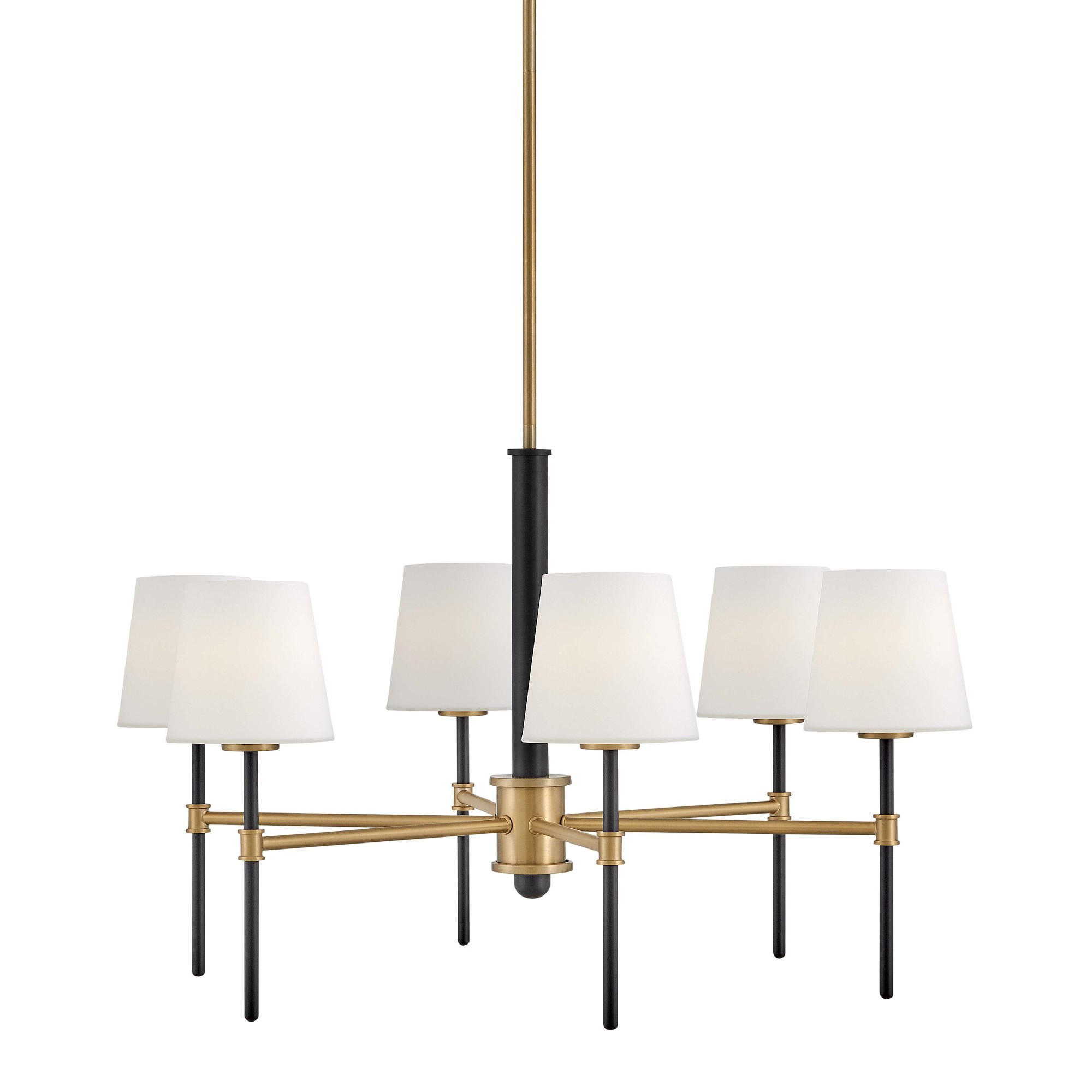 Photos - Chandelier / Lamp Hinkley Lighting 46954 Saunders 6 Light 30" Wide Chandelier Black Indoor Lighting Chandeliers 46954BK-LCB