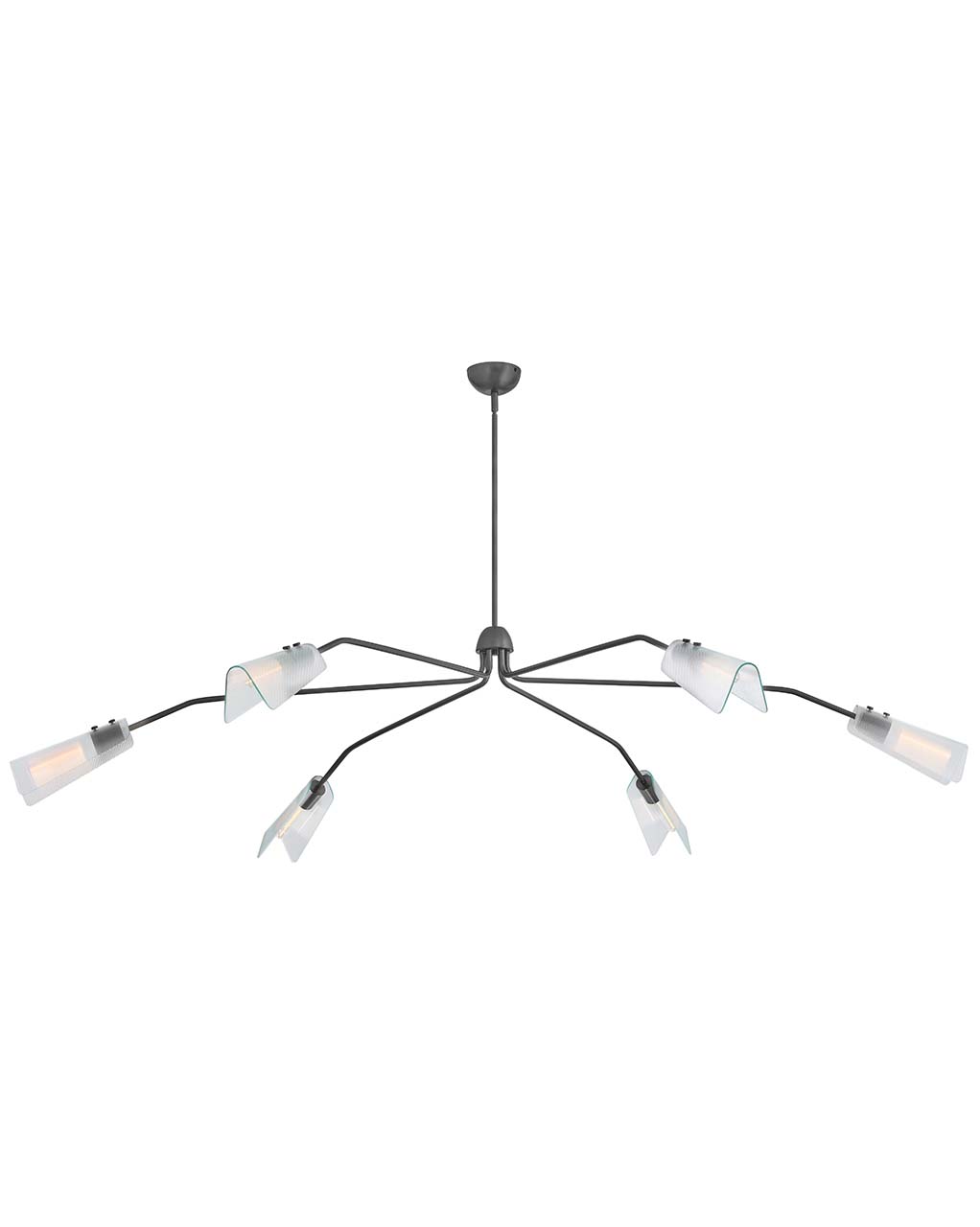 Photos - Chandelier / Lamp Hinkley Lighting 48306 Altman 6 Light 80" Wide Abstract Chandelier Gunmetal Indoor Lighting Chandeliers 48306GMT