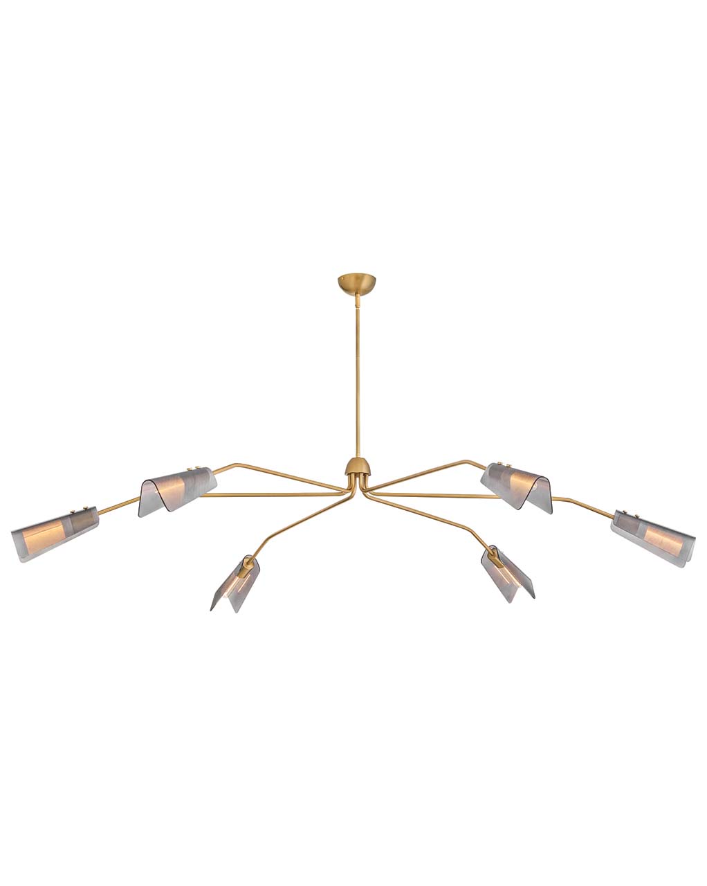 Photos - Chandelier / Lamp Hinkley Lighting 48306 Altman 6 Light 80" Wide Abstract Chandelier Lacquered Brass Indoor Lighting Chandeliers 48306LCB