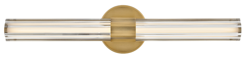Photos - Chandelier / Lamp Hinkley Lighting 51312 Georgette 2 Light 24" Wide LED Vanity Light Lacquered Brass Indoor Lighting Bathroom Fixtures Vanity