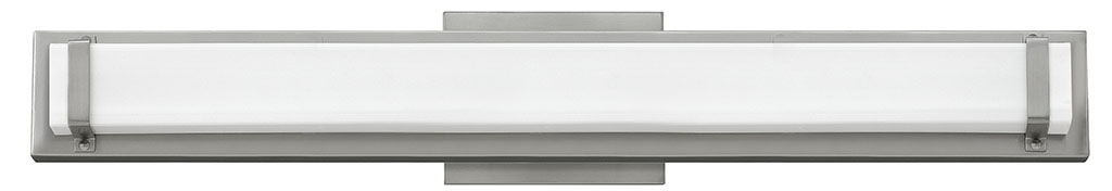 Photos - Chandelier / Lamp Hinkley Lighting 51814 2 Light ADA Compliant LED Bathroom Bath Bar with White Shade from the Tremont Collection Brushed Nick 