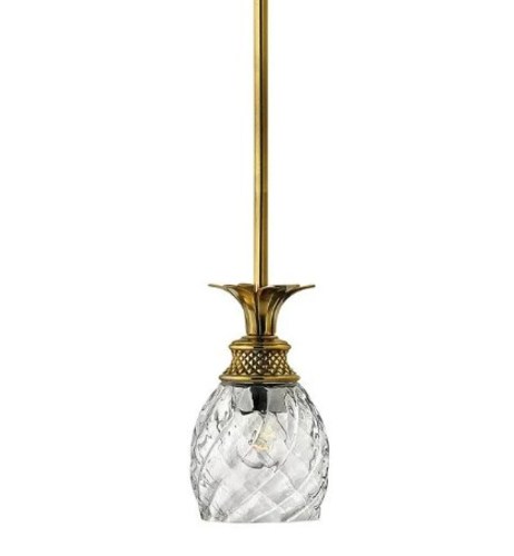 Hinkley Lighting H5317 Plantation 1 Light 5" Wide Pineapple Mini Pendant Burnished Brass Indoor Lighting Pendants