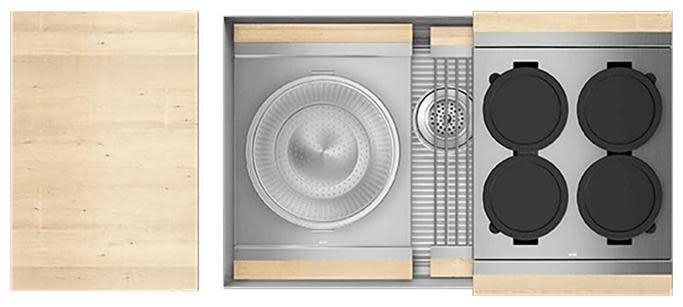 Photos - Kitchen Sink Smart Home Refinements by Julien 005417  Station 31-1/2" x 19-5/8" Undermount Single Basin Stainless Steel  with 