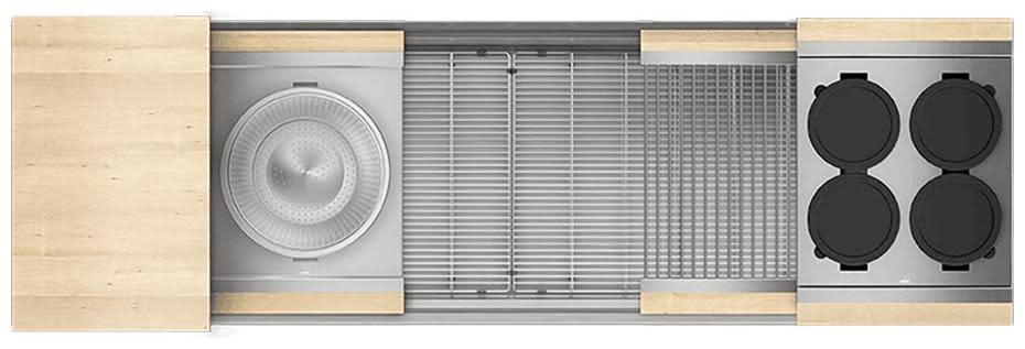 Photos - Kitchen Sink Smart Home Refinements by Julien 005420  Station 61-1/2" x 19-5/8" Undermount Single Basin Stainless Steel  with 