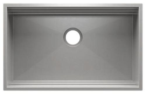 Photos - Kitchen Sink Smart Home Refinements by Julien 005507  Station 31-1/2" Undermount Single Basin Stainless Steel  Stainless Steel 