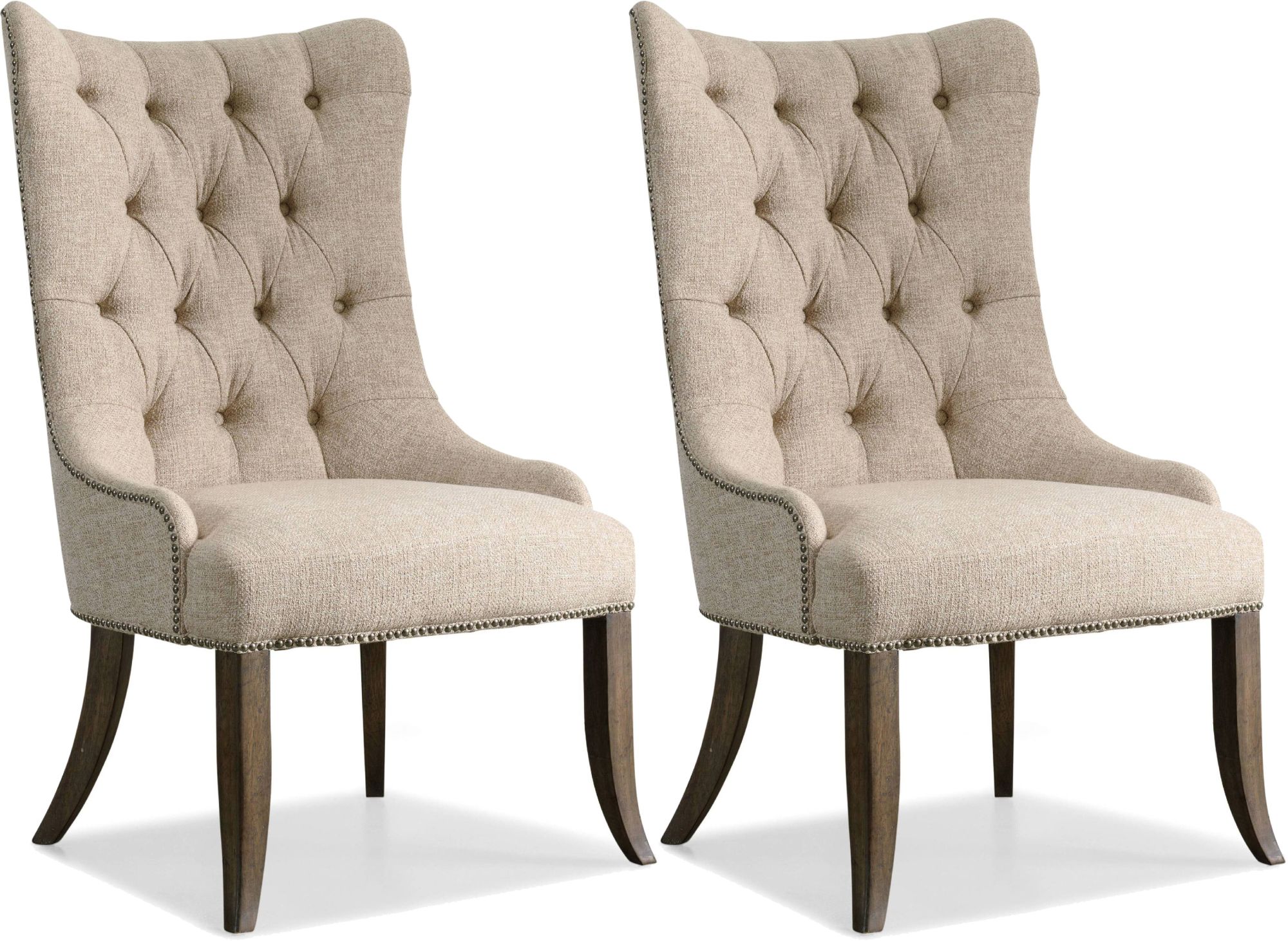 Photos - Dining Table Hooker Furniture 5070-75511-SINGLE 45-1/2 Inch Tall Fabric Dining Chair from the Rhapsody Collection Rustic Walnut Indoor Fu