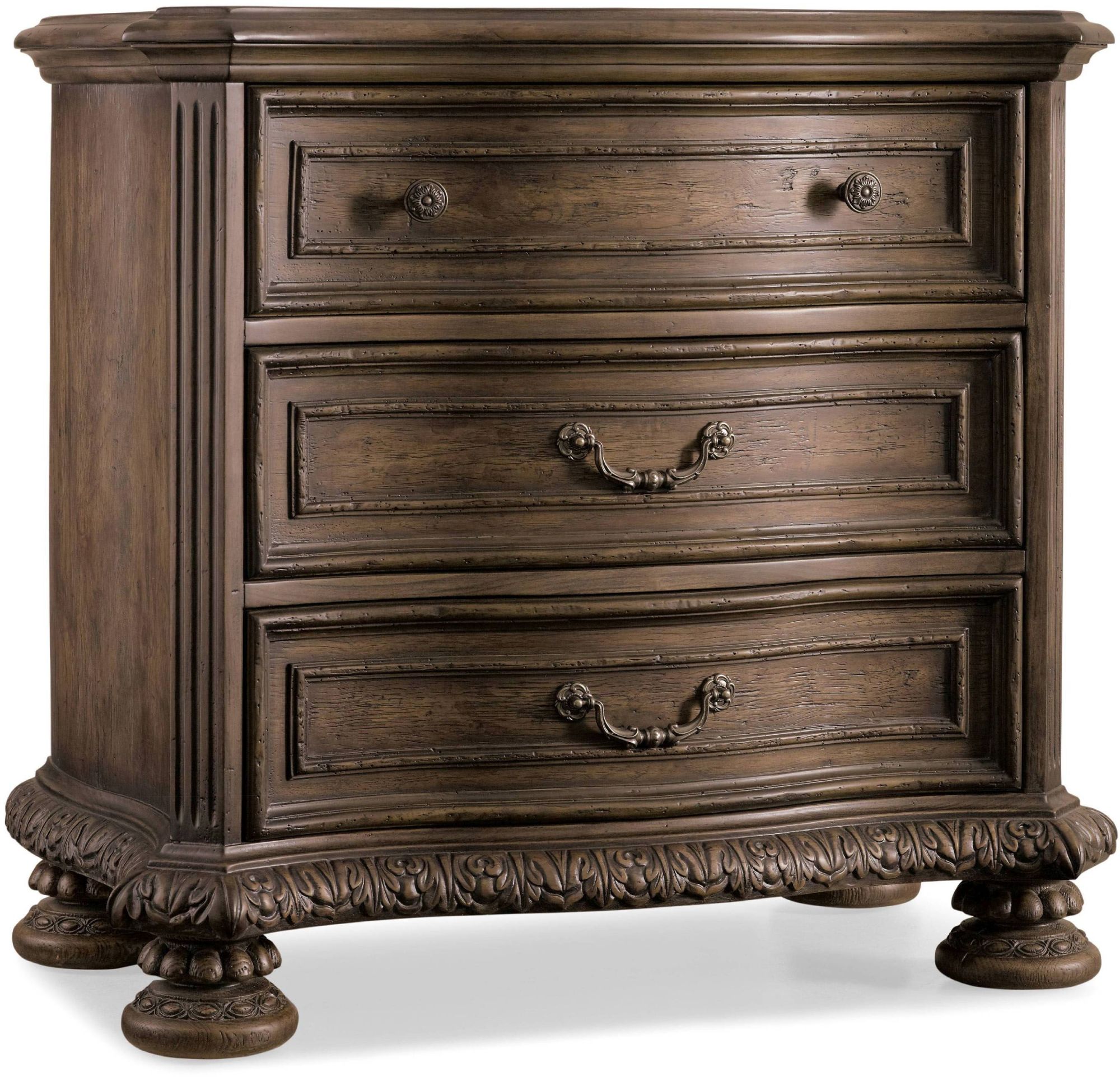 Photos - Storage Сabinet Wide Hooker Furniture 5070-90016 Rhapsody 35"  3 Drawer Rustic Hardwood Nightstand Rustic Walnut Indoor Furniture Storage Nig 