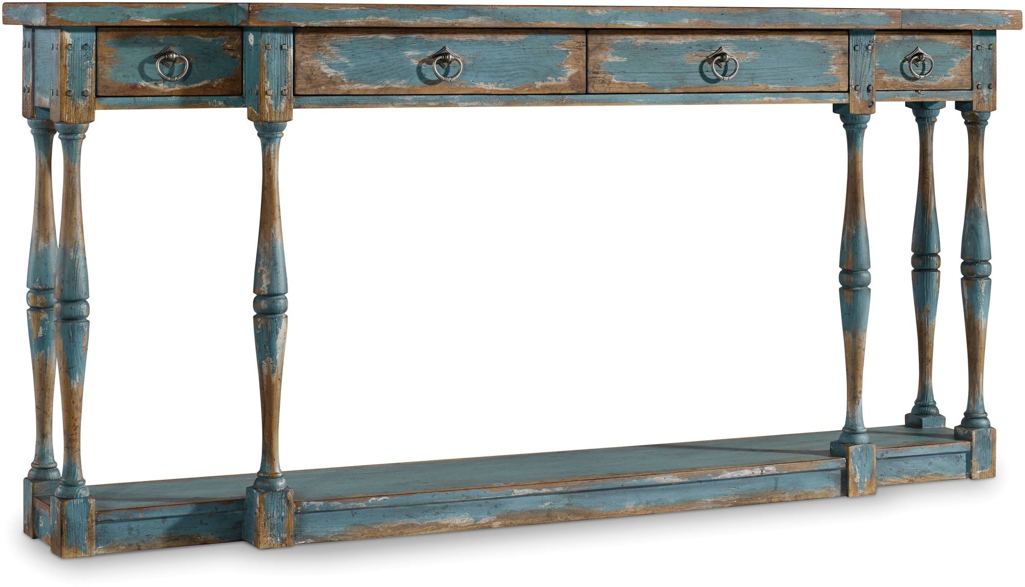 Photos - Sofa Inch Hooker Furniture 5405-85003 72  Long Hardwood Console Table from the Sanctuary Collection Sky High Azure Blue Indoor Fur 
