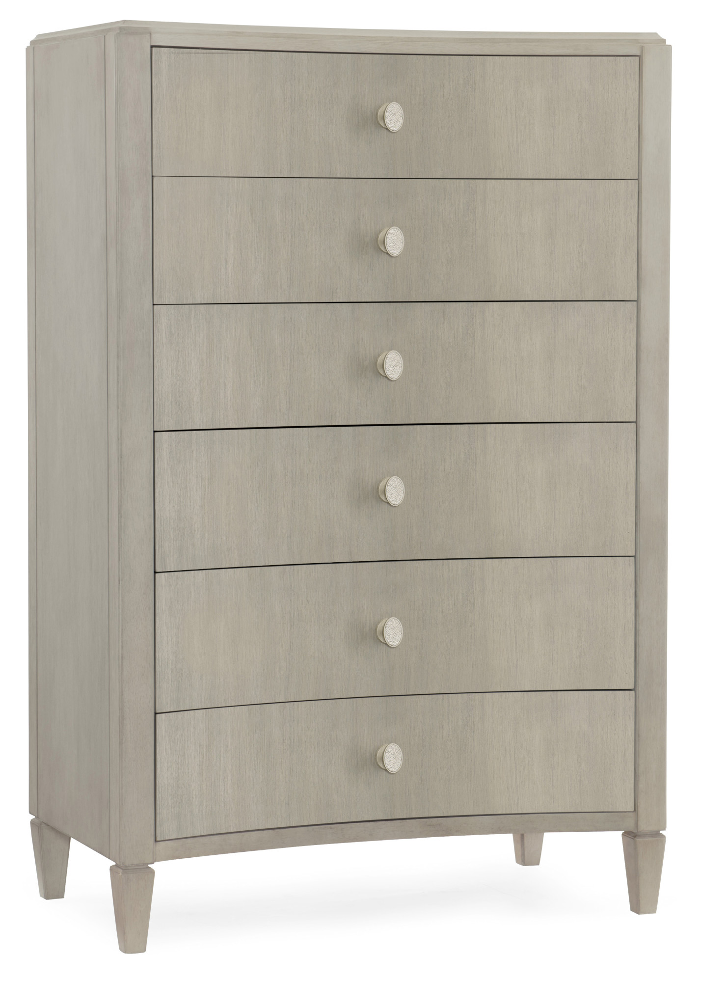 Photos - Dresser / Chests of Drawers Elixir Hooker Furniture 5990-90010-LTWD  38" Wide Rubberwood and Walnut Dresser with 6 Drawers Serene Gray Beige Indoor Furni 