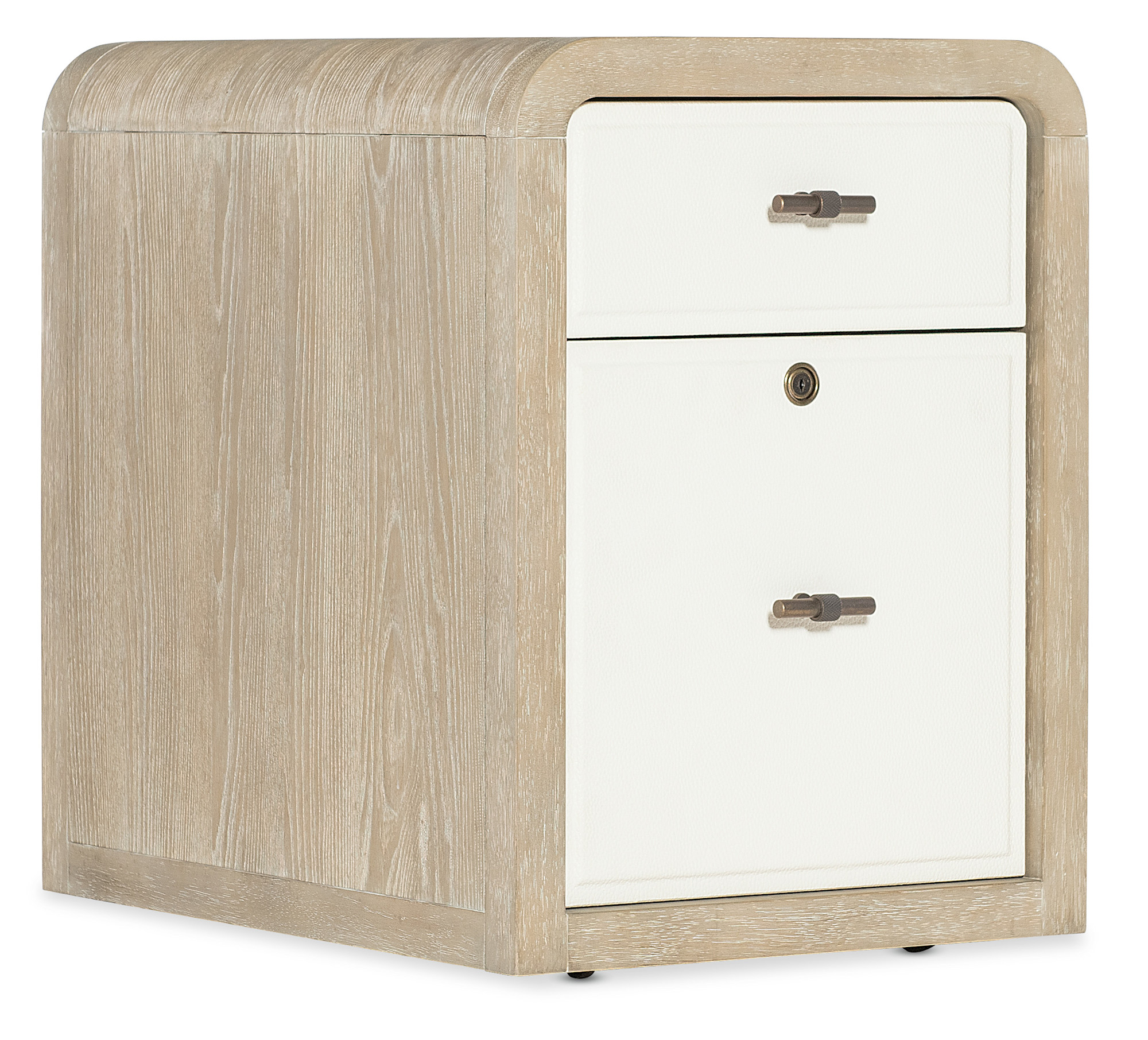 Hooker Furniture 6022-10416 Brixton 18" Wide 2 Drawer Veneer Accent Cabinet Elm / Ivory Indoor Furniture Storage Accent Cabinet
