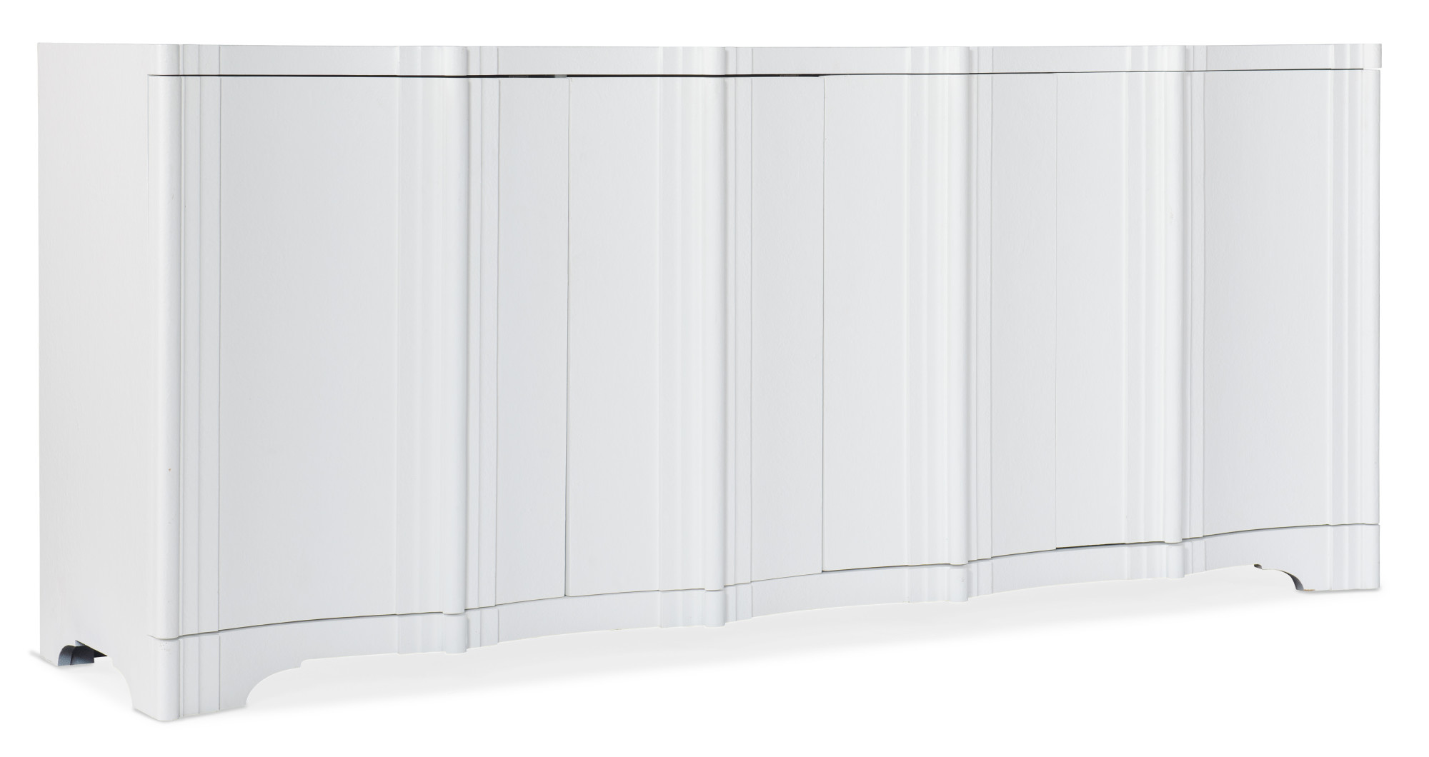 Hooker Furniture 628-55015 Melange 80" Wide 4 Door 1 Drawer Media Cabinet White Plaster / Light Blue Indoor Furniture Entertainment Media Cabinet