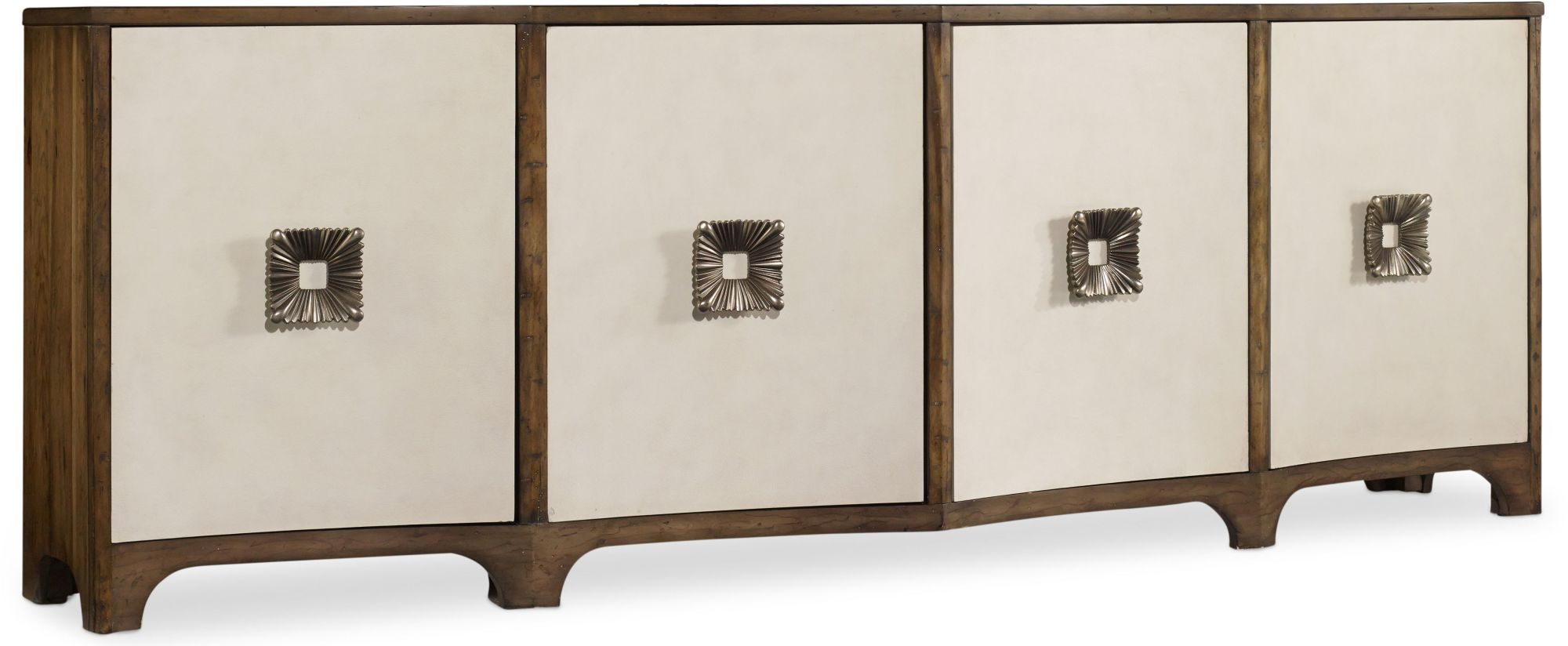 Photos - Storage Сabinet Modern Hooker Furniture 638-85181 Urban 93" Wide Credenza Sideboard Cabinet from the Melange Collection Contrast Pecan and C
