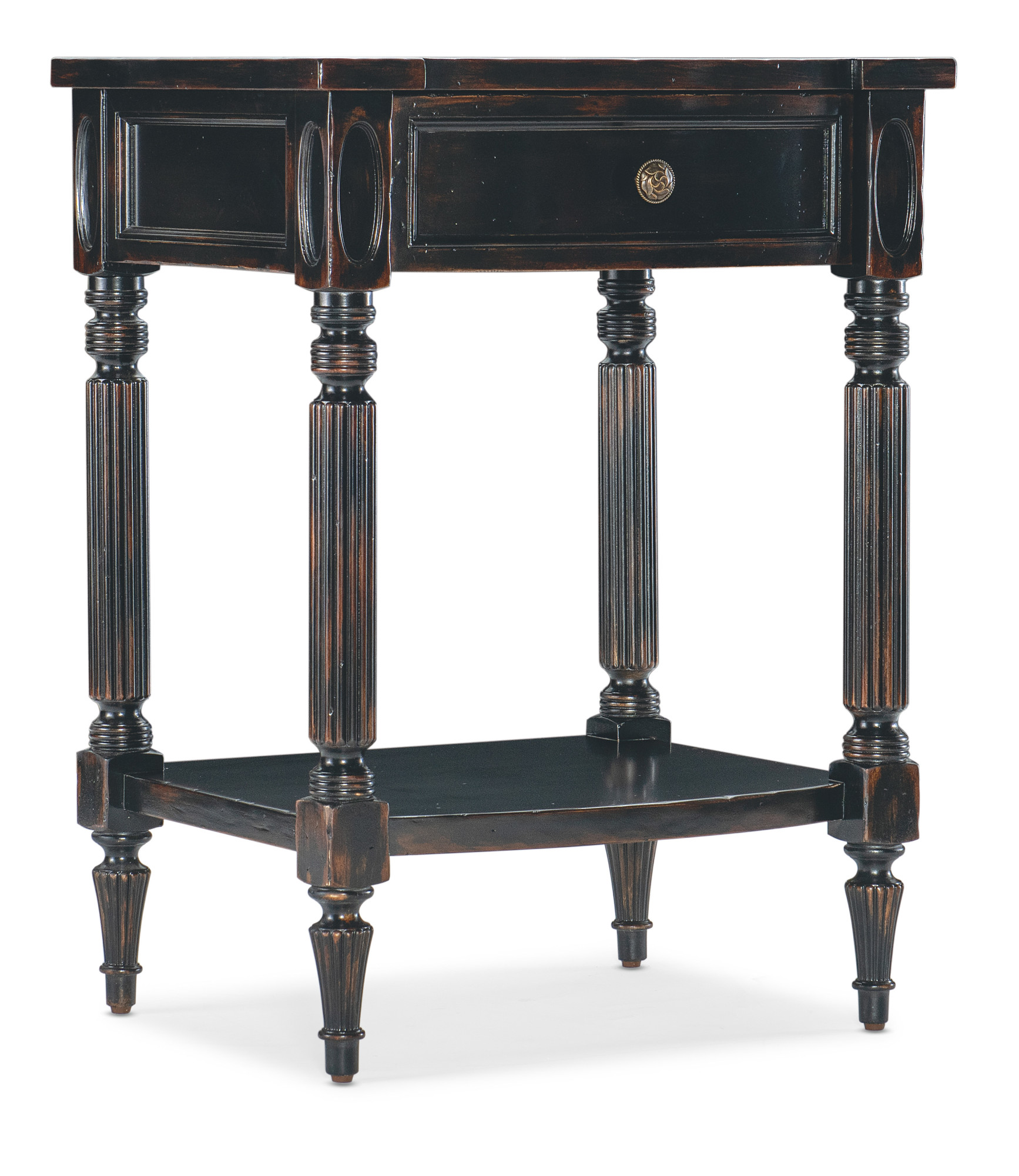 Hooker Furniture 6750-90317 Charleston 24" Wide Cherry Nightstand with Self-Closing Drawer Black Cherry Indoor Furniture Storage Nightstand