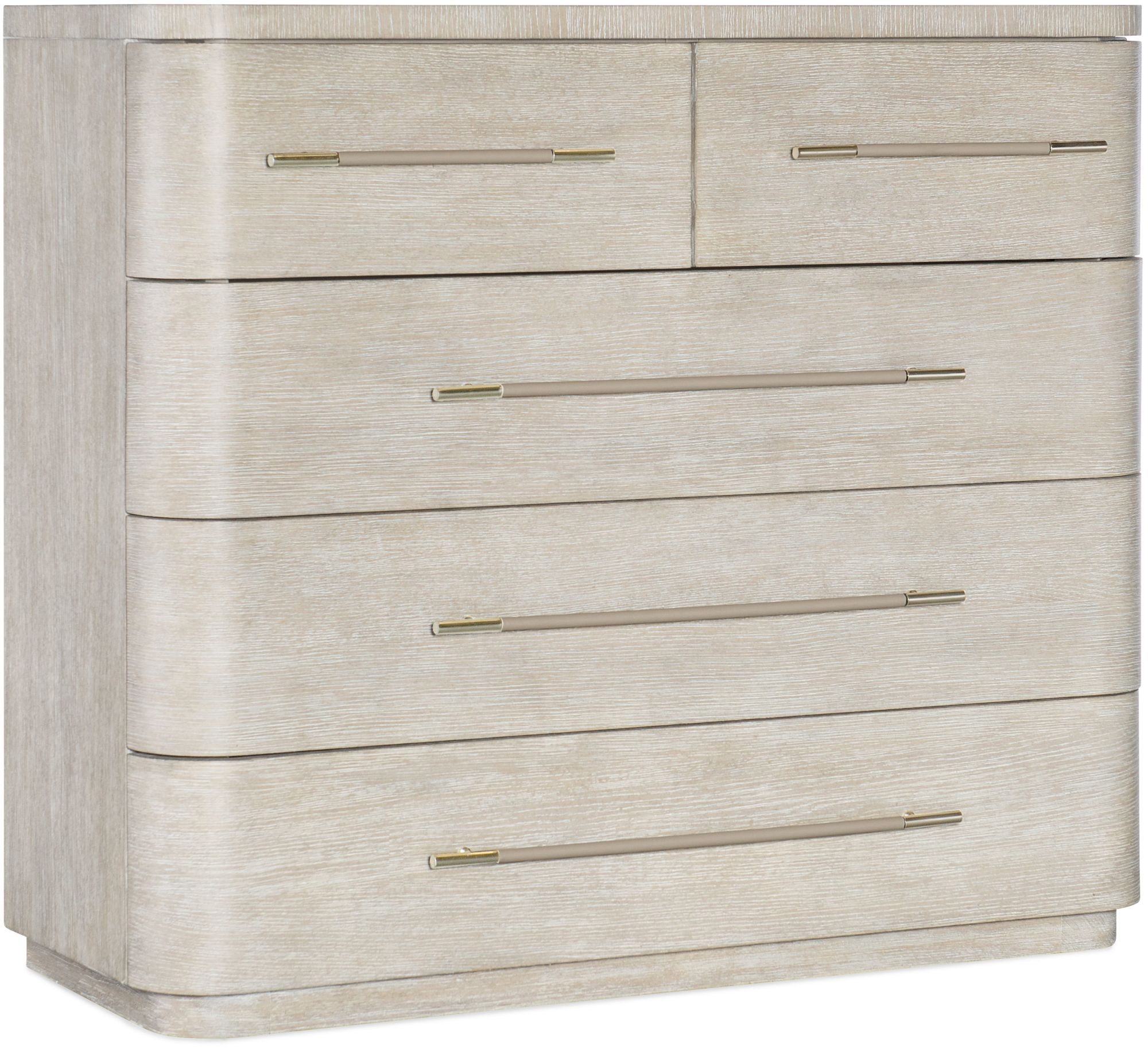 Photos - Dresser / Chests of Drawers Hooker Furniture 6850-90017 Modern Mood 50" Wide 5 Drawer Oak Dresser with Self Close Diamond Indoor Furniture Storage Dress