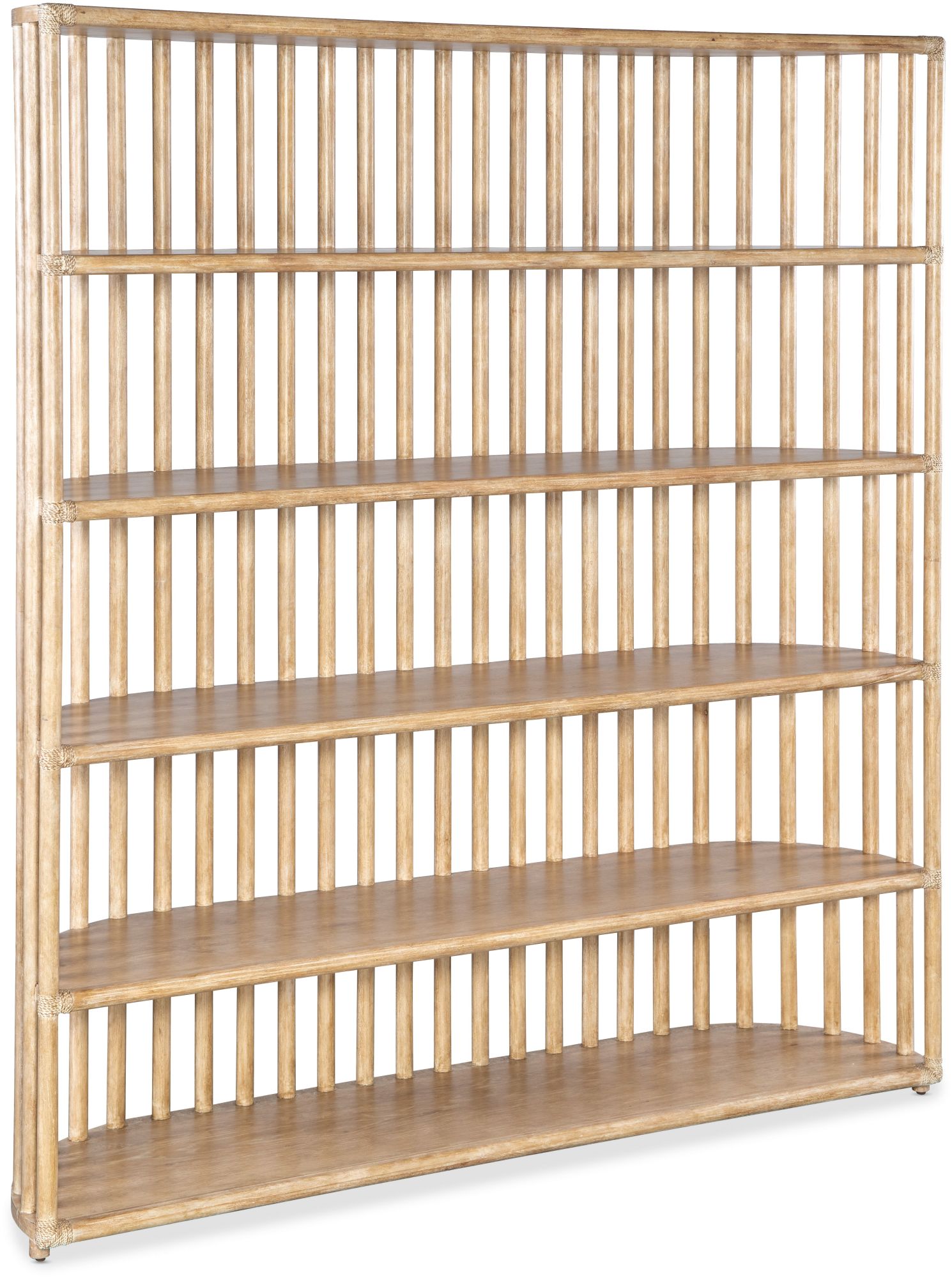 Hooker Furniture 6950-10446 Retreat 66" Wide 4 Shelf Wood Bookcase Dune Storage and Organization Home Organizers Shelving Units