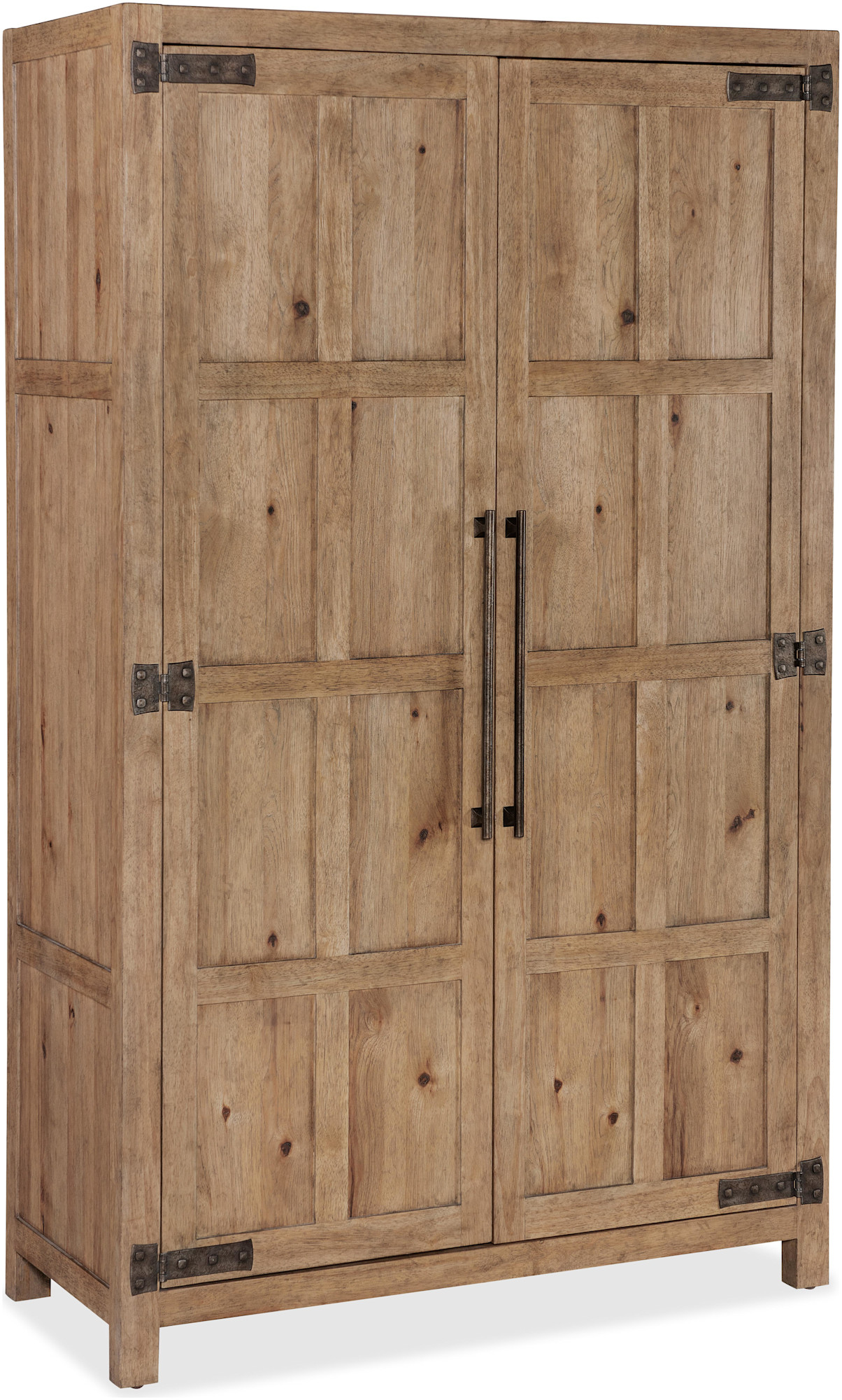 Hooker Furniture 6952-90213 Vineyard Row 50" Wide 3 Drawer Hickory and White Oak Storage Furniture with Clothing Rod Sonoma / Rustic Hammered Metal