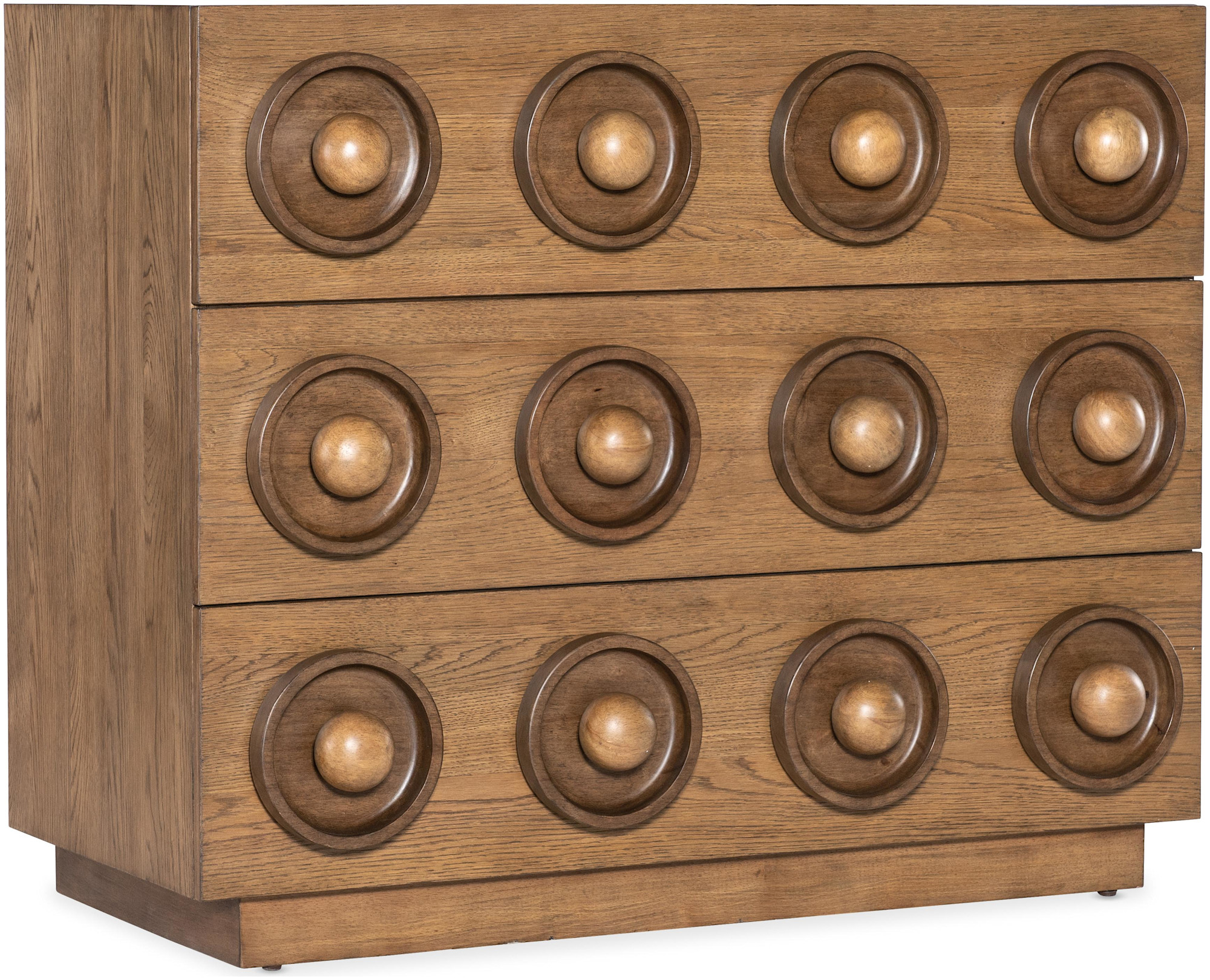 Photos - Wardrobe A&D Hooker Furniture 7228-50736 Commerce and Market 44" Wide 3 Drawer White Oak and Veneer Accent Cabinet with Plinth Base White 