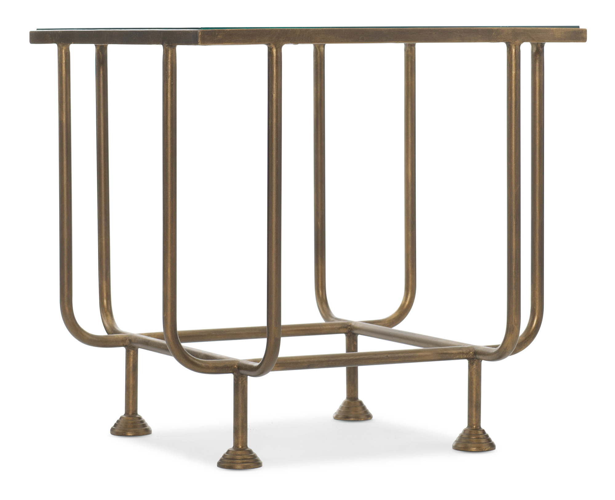 Photos - Storage Сabinet A&D Hooker Furniture 7228-80054-15 Commerce and Market 23" Square Iron and Tempered Glass End Table Bronze Indoor Furniture Tabl