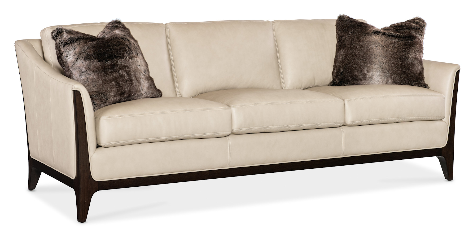 Photos - Sofa Sophia Hooker Furniture SS208-03-005 86" Wide Leather Stonewash / Caviar Indoor Furniture s Standard