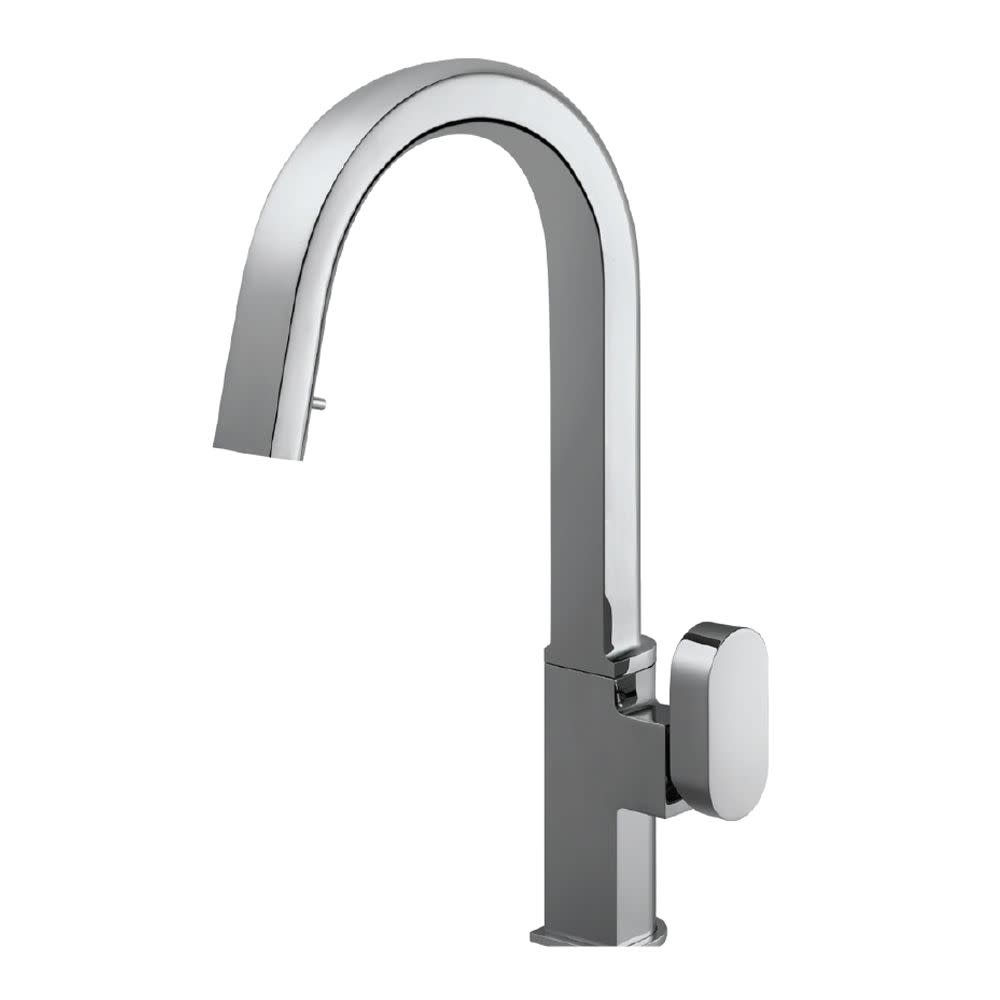 Photos - Tap Azura Houzer AZUPD-968  Hidden Pull-Down Kitchen Faucet with CeraDox Lifetime Technology Polished Chrome Faucet Kitchen Singl 