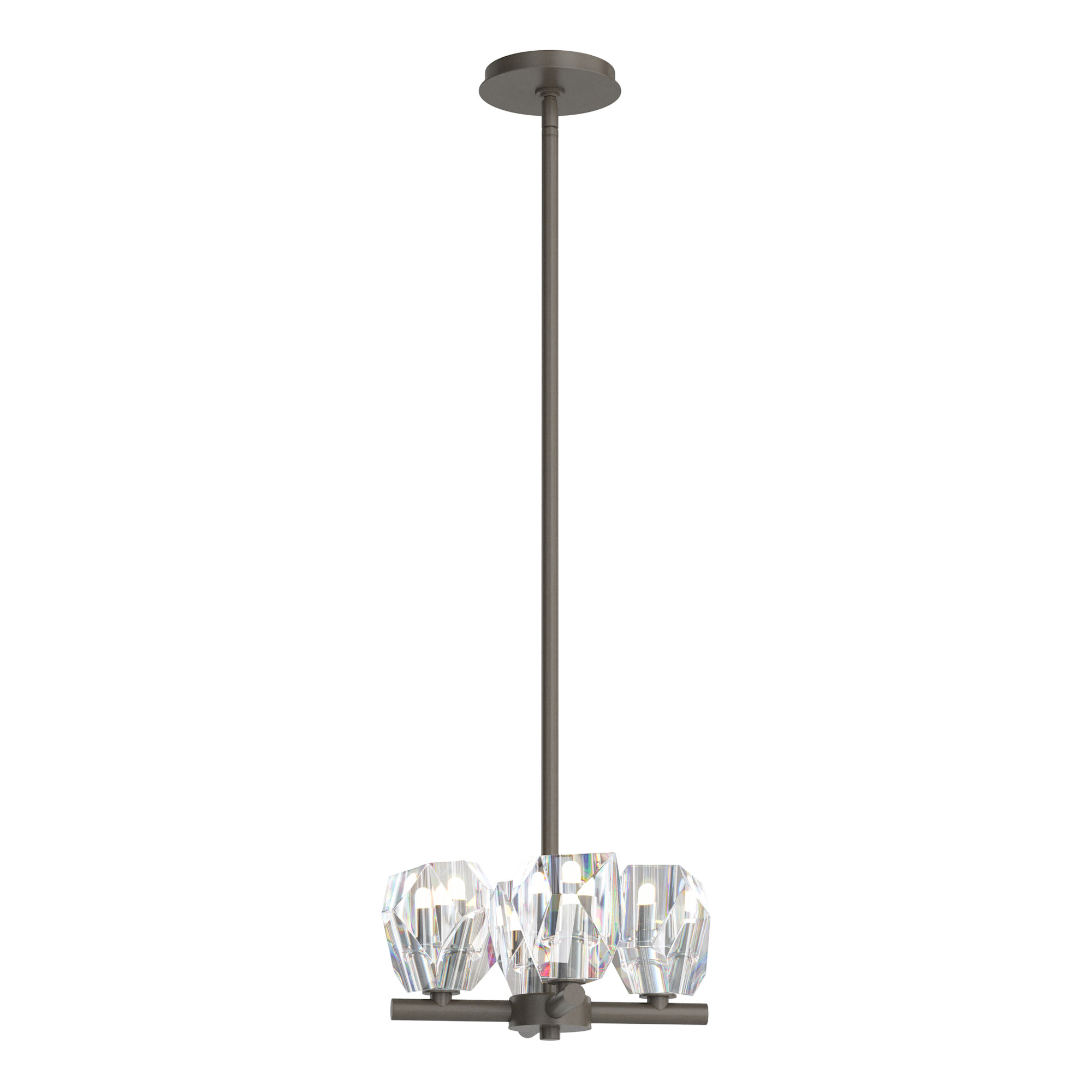 Hubbardton Forge 131061 Gatsby 4 Light 12" Wide Pendant Dark Smoke / Clear Indoor Lighting Pendants