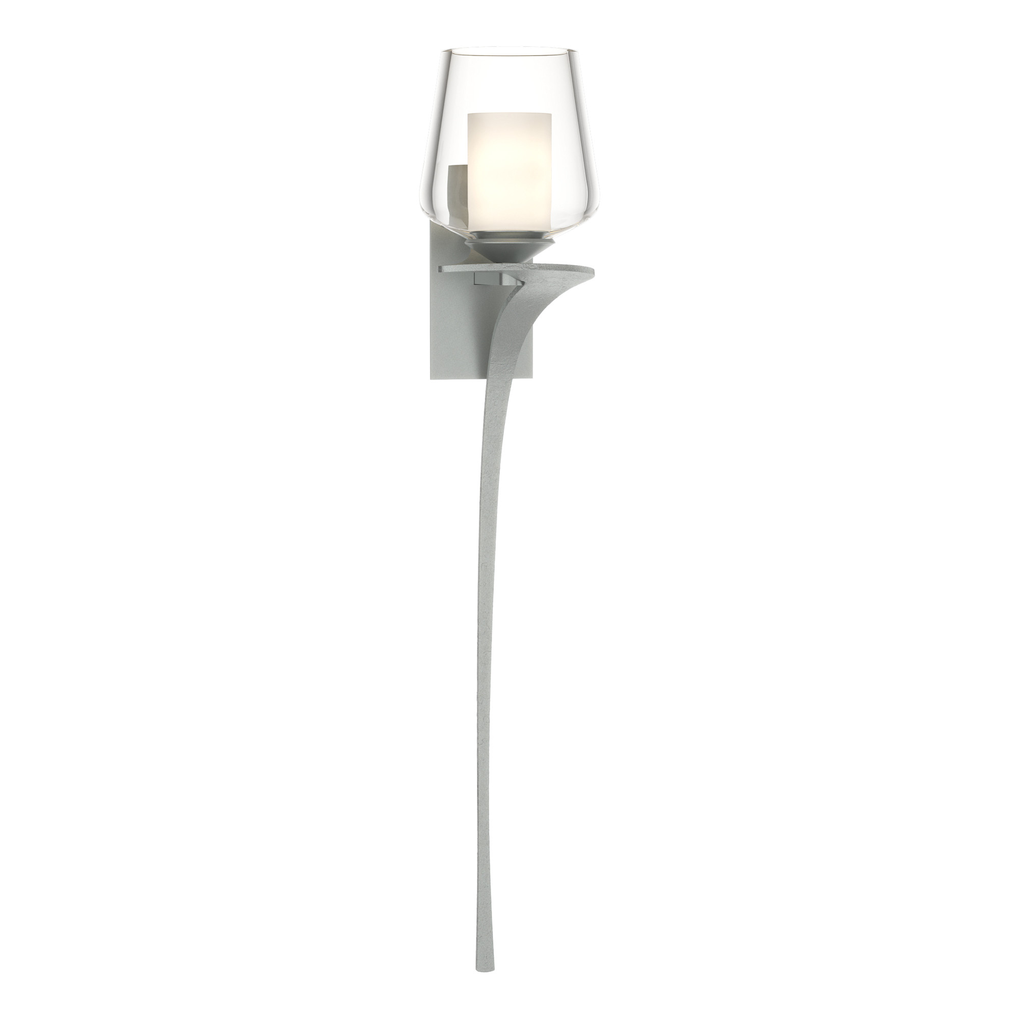Hubbardton Forge 204712-RIGHT Antasia 27" Tall Wall Sconce Vintage Platinum / Clear Indoor Lighting Wall Sconces Bathroom Sconce