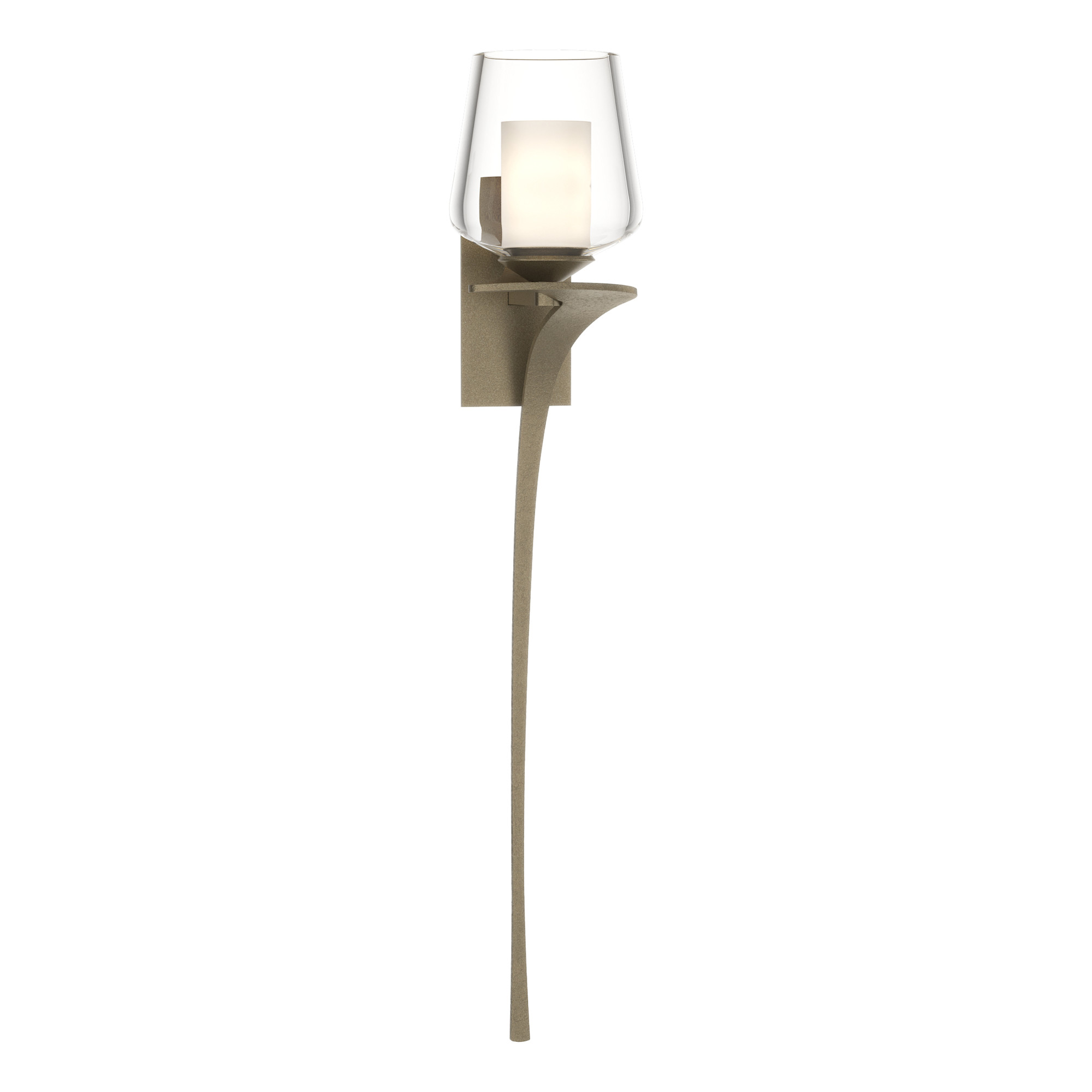 Hubbardton Forge 204712-RIGHT Antasia 27" Tall Wall Sconce Soft Gold / Clear Indoor Lighting Wall Sconces Bathroom Sconce
