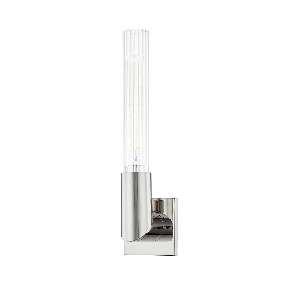 Photos - Chandelier / Lamp Asher Hudson Valley Lighting 1201  17" Tall Wall Sconce Polished Nickel Indoor Lighting Wall Sconces 1201-PN 