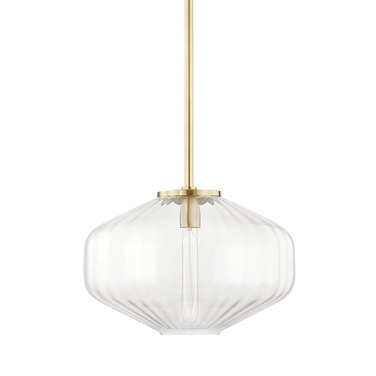 Photos - Chandelier / Lamp Wide Hudson Valley Lighting 1518 Bennett 18"  Pendant Aged Brass Indoor Lighting Pendants 1518-AGB 