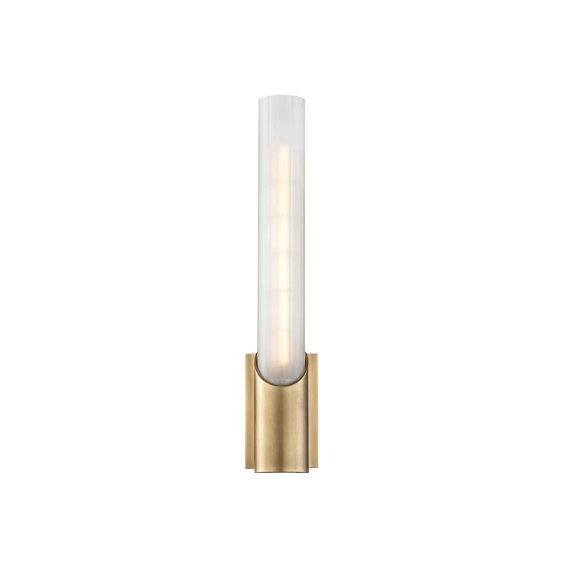 Photos - Chandelier / Lamp Hudson Valley Lighting 2141 Pylon Single Light 14" Tall Wall Sconce Aged Brass Indoor Lighting Wall Sconces 2141-AGB