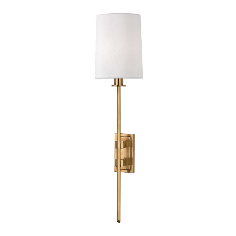 Photos - Chandelier / Lamp Hudson Valley Lighting 3411 Fredonia Single Light 23" Tall Wall Sconce Aged Brass Indoor Lighting Wall Sconces 3411-AGB