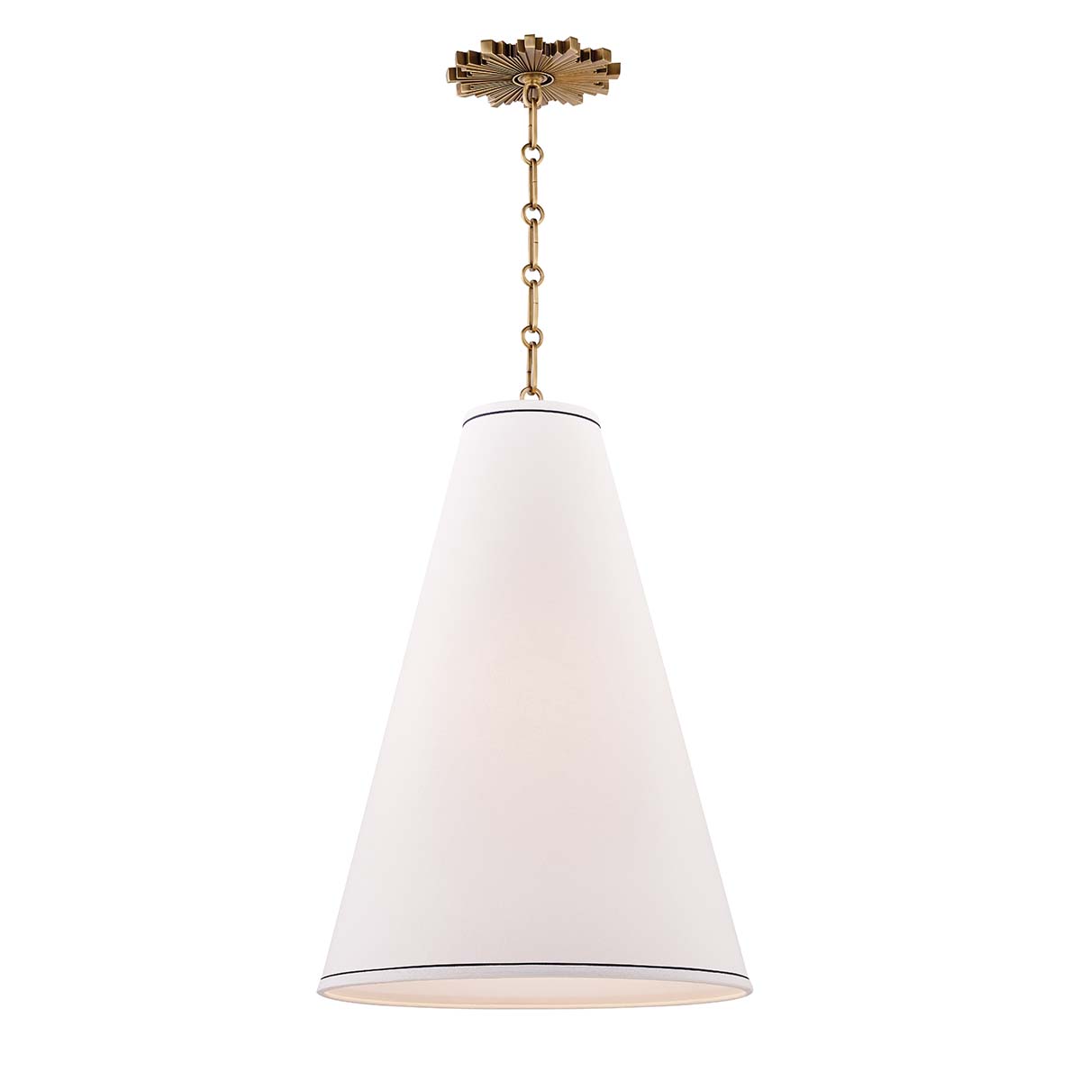 Photos - Chandelier / Lamp Worth Hudson Valley Lighting 3916  Single Light 16" Wide Pendant Aged Brass Indoor Lighting Pendants 3916-AGB 