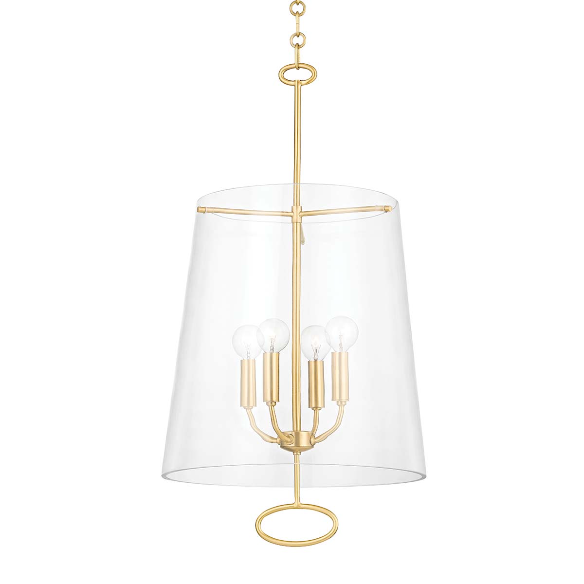 Photos - Chandelier / Lamp Wide Hudson Valley Lighting 4717 James 4 Light 15"  Pendant Aged Brass Indoor Lighting Pendants 4717-AGB 