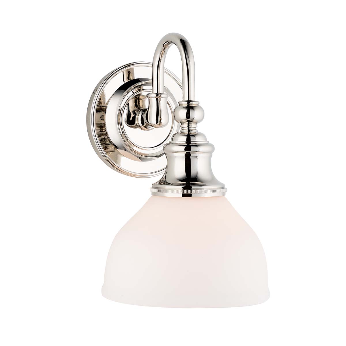 Photos - Chandelier / Lamp NICKEL Hudson Valley Lighting 5901 Sutton Single Light 10" Tall Bathroom Sconce Polished  Indoor Lighting Bathroom Fixtures B 