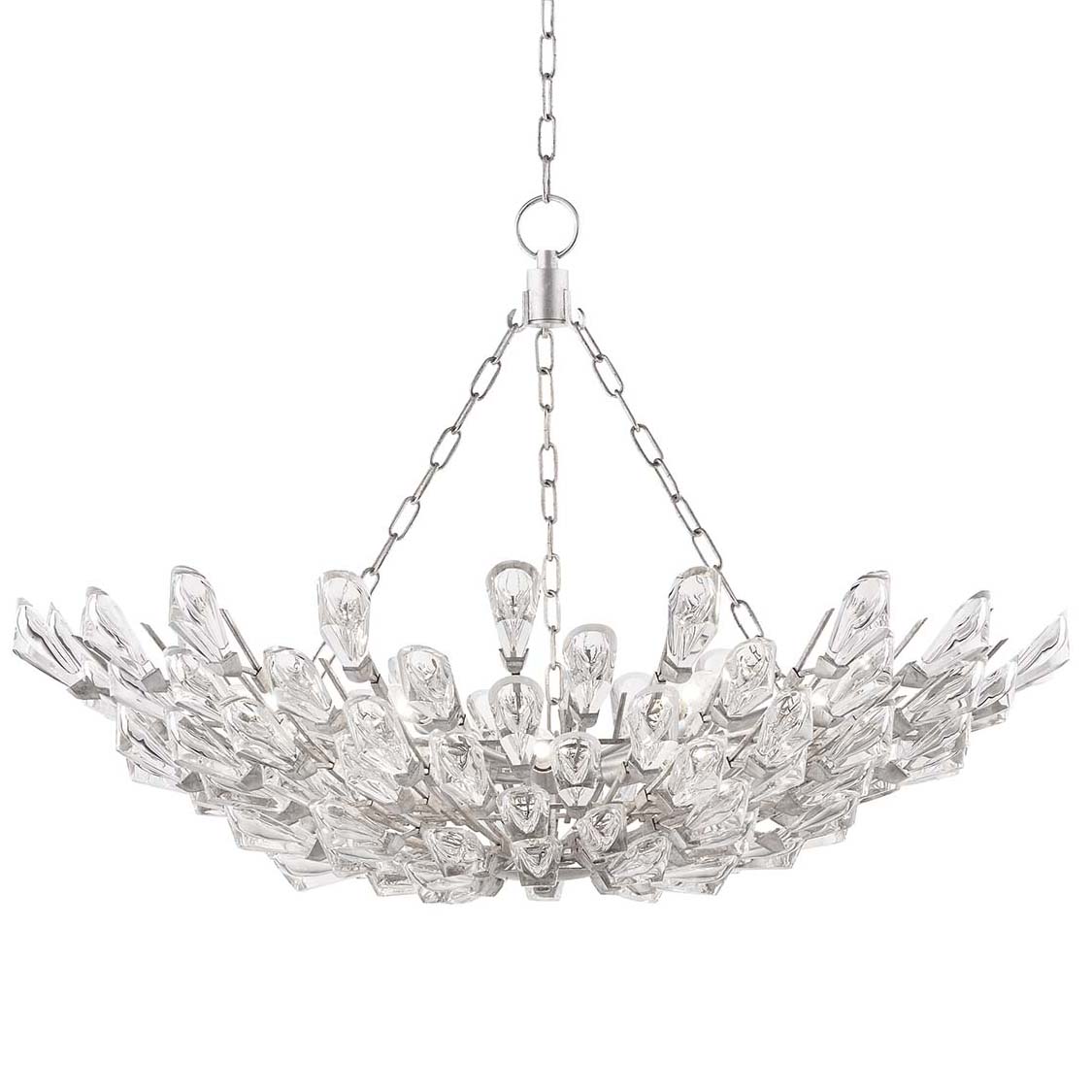 Photos - Chandelier / Lamp Wide Hudson Valley Lighting 7240 Tulip 9 Light 40"  Semi-Flush Ceiling Fixture Silver Indoor Lighting Ceiling Fixtures Semi-F 
