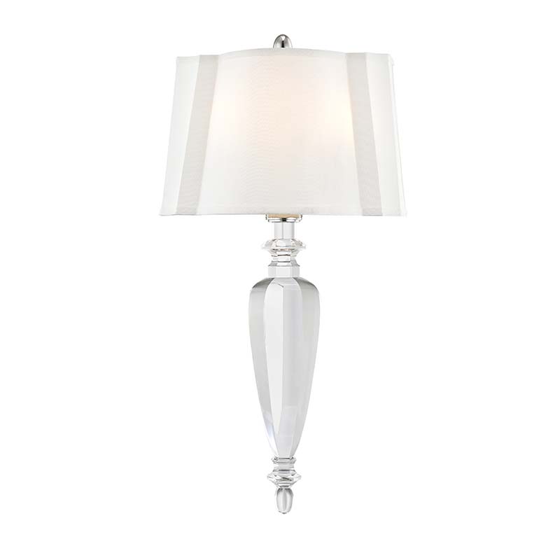 Photos - Chandelier / Lamp NICKEL Hudson Valley Lighting 7411 Tipton 2 Light 24" Tall Wall Sconce Polished  Indoor Lighting Wall Sconces 7411-PN 