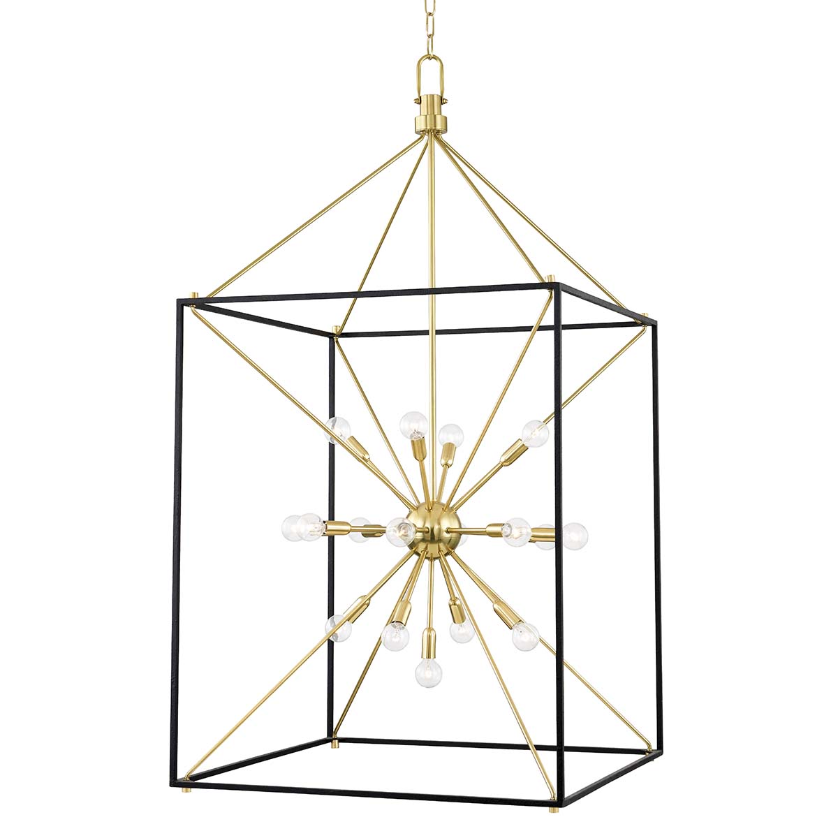 Photos - Chandelier / Lamp GLENDALE Hudson Valley Lighting 8927  25 Light 27" Wide Sputnik Chandelier Aged Brass / Black Indoor Lighting Chandeliers 892 