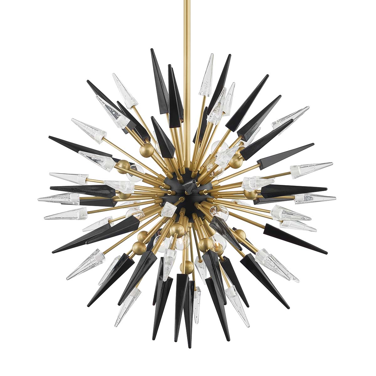 Photos - Chandelier / Lamp Sparta Hudson Valley Lighting 9031  12 Light 32" Wide Sputnik Chandelier Aged Brass Indoor Lighting Chandeliers 9031-AGB 