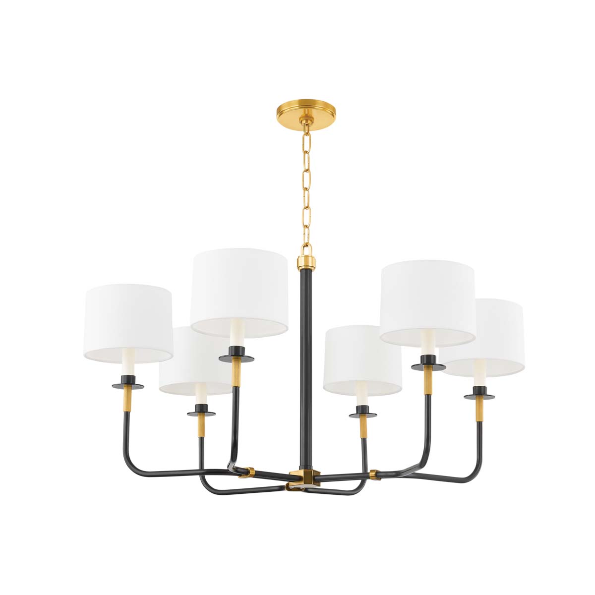 Photos - Chandelier / Lamp Hudson Valley Lighting 9136 Paramus 6 Light 36" Wide Chandelier Aged Old Bronze Indoor Lighting Chandeliers 9136-AOB