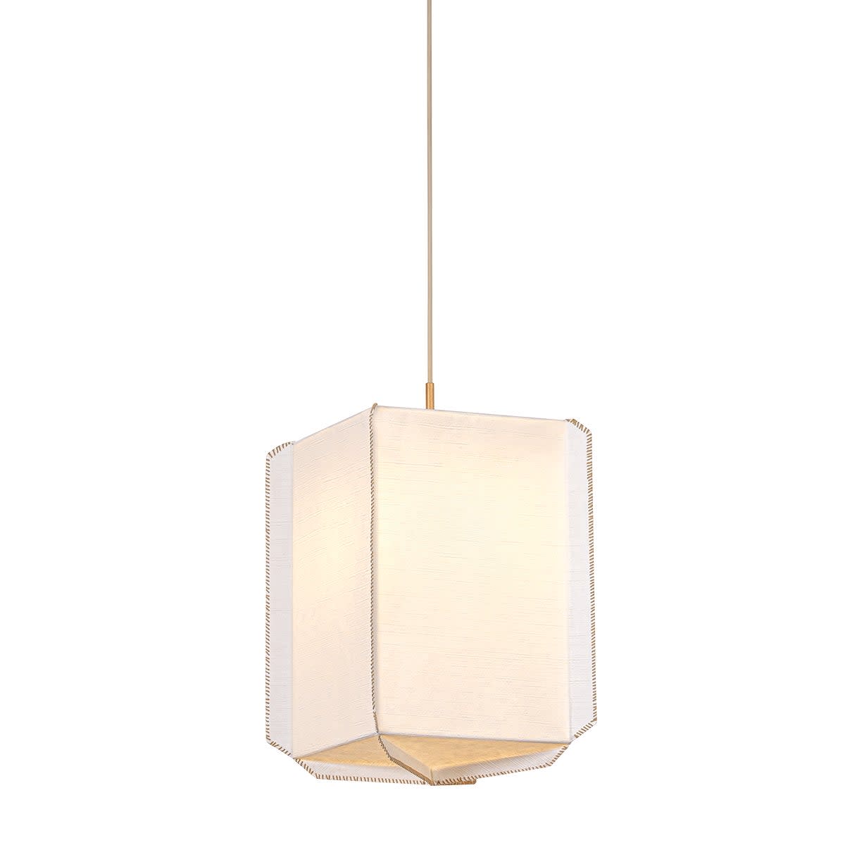 Photos - Chandelier / Lamp Louise Hudson Valley Lighting AH4431  13" Wide Pendant with Rice Paper Shade Patina Gold Leaf Indoor Lighting Pendants AH4431 