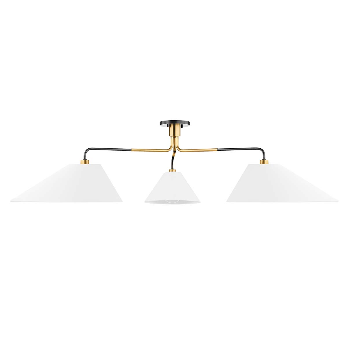 Photos - Chandelier / Lamp DUO Hudson Valley Lighting KBS1751803  3 Light 72" Wide Semi-Flush Ceiling Fixture Aged Old Bronze Indoor Lighting Ceiling Fi 