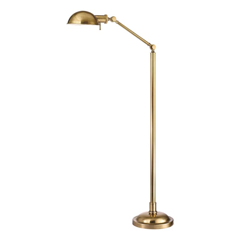 Photos - Chandelier / Lamp Swing Hudson Valley Lighting L435 Girard Single Light 56" Tall  Arm Floor Lamp Vintage Brass Lamps Floor Lamps Floor Lamps L4 