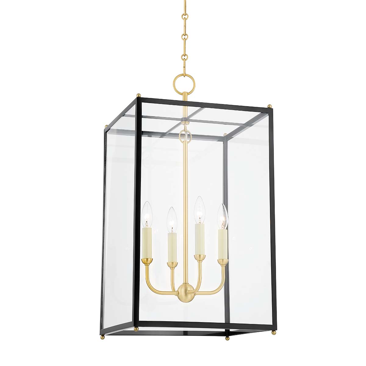 Photos - Chandelier / Lamp Wide Hudson Valley Lighting MDS1201 Chaselton 4 Light 15"  Multi Light Pendant Aged Brass / Darkest Blue Indoor Lighting Pend 