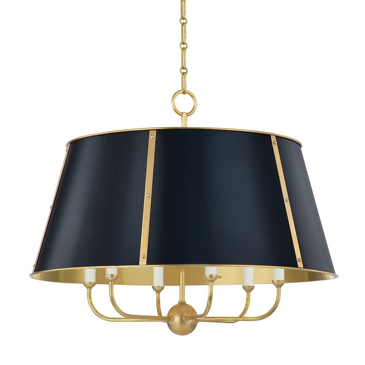 Photos - Chandelier / Lamp Cambridge Hudson Valley Lighting MDS121  6 Light 29" Wide Pendant Aged Brass / Darkest Blue Indoor Lighting Pendants MDS121-A 