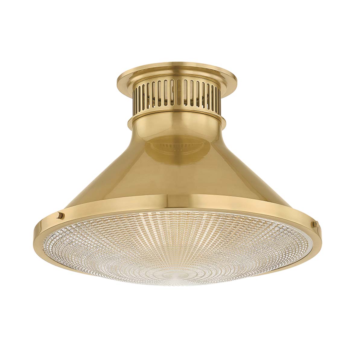 Photos - Chandelier / Lamp Wide Hudson Valley Lighting MDS2403 Highclere 18"  Semi-Flush Ceiling Fixture Aged Brass Indoor Lighting Ceiling Fixtures Sem 